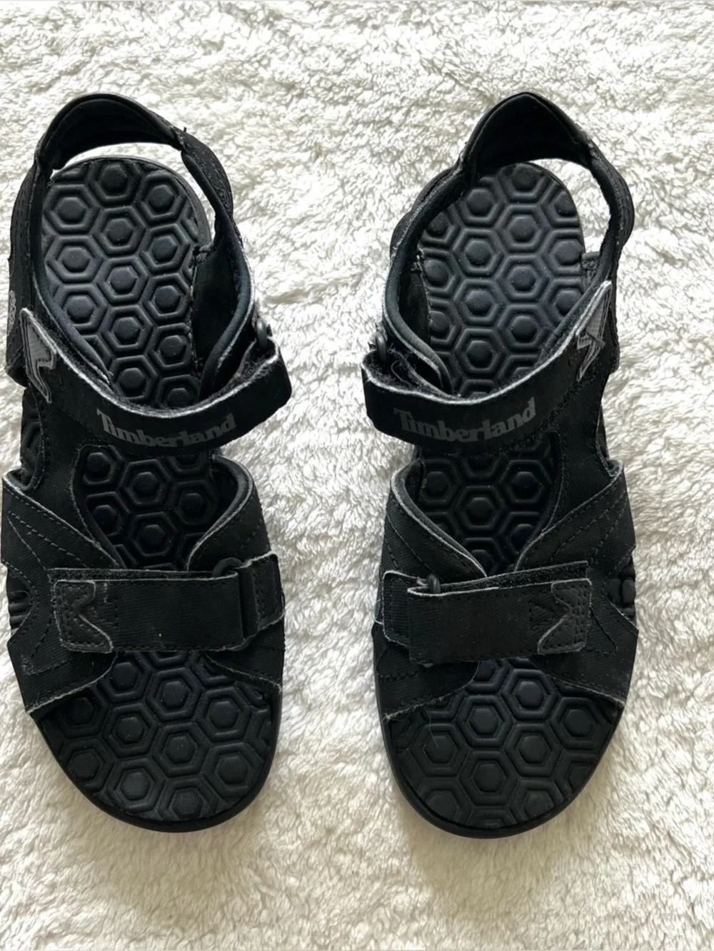 Timberland youth size 4 black sandals